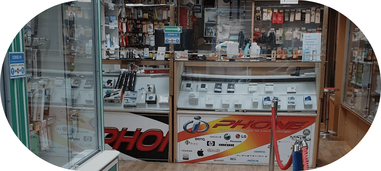 photos de l'intérieur de la boutique I-Phone Sarl
